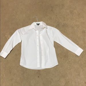 Kids White Button Down Shirt